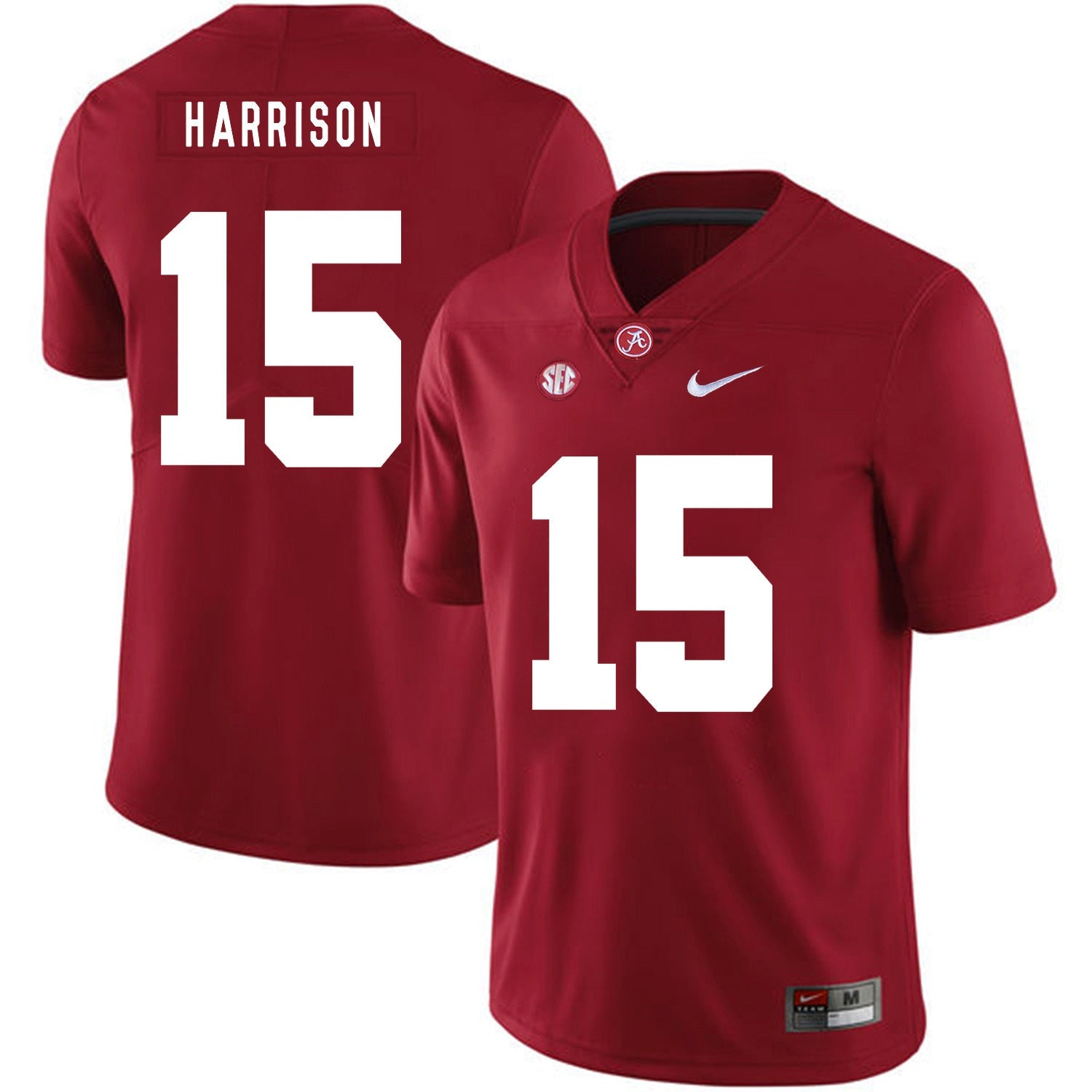 Ronnie Harrison 15 Red .2jpg College Football Jersey football jersey product view 1