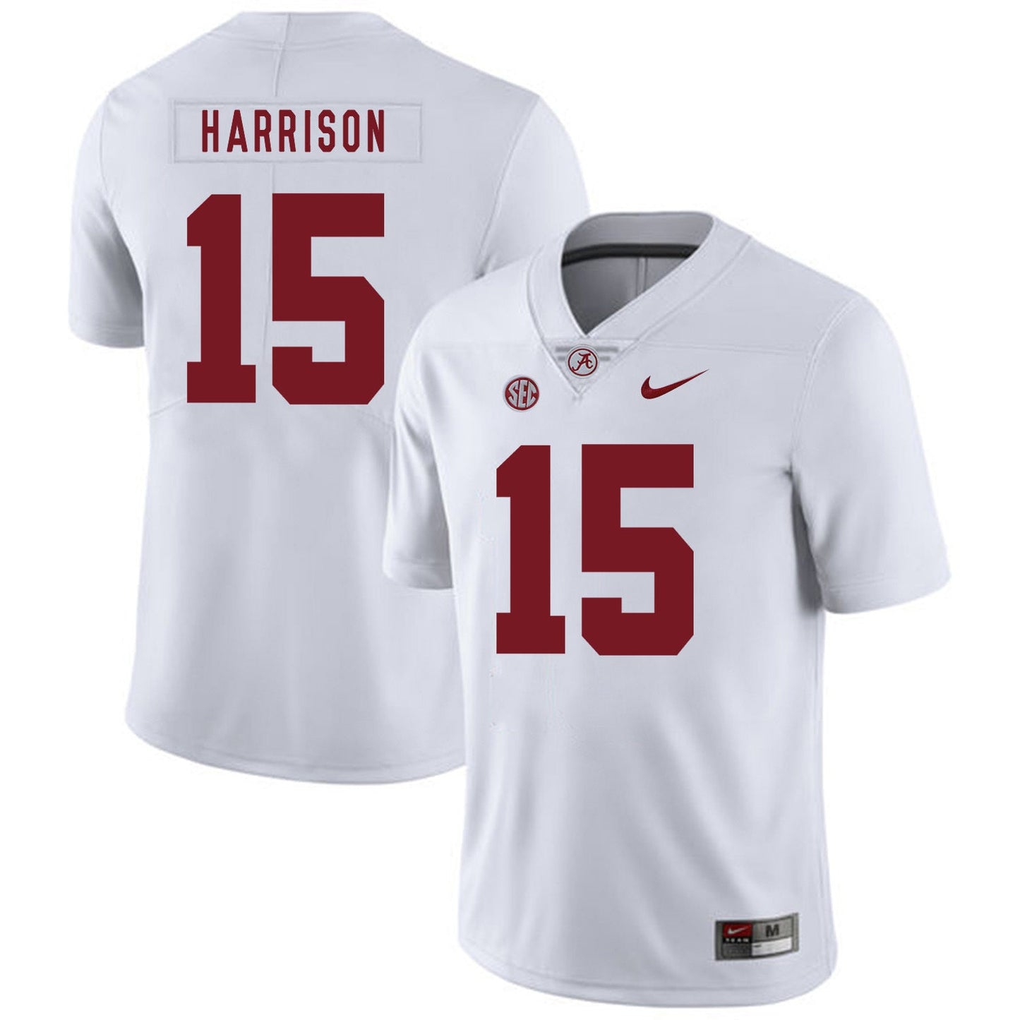 Ronnie Harrison 15 White .2jpg College Football Jersey football jersey product view 1