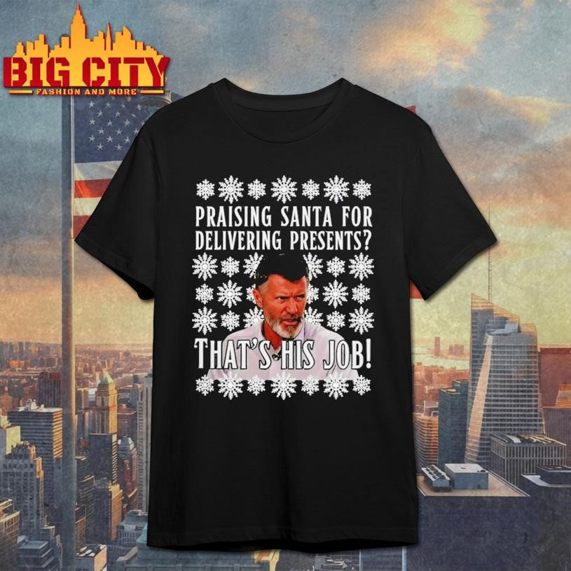 Rooney Praising Santa For Delivering Presents That’s His Jobl Christmas Ugly Shirt Unisex T-shirt, Sweatshirt, Hoodie, Long Sleeve Tee - T-Shirt, Sweatshirt, Hoodie