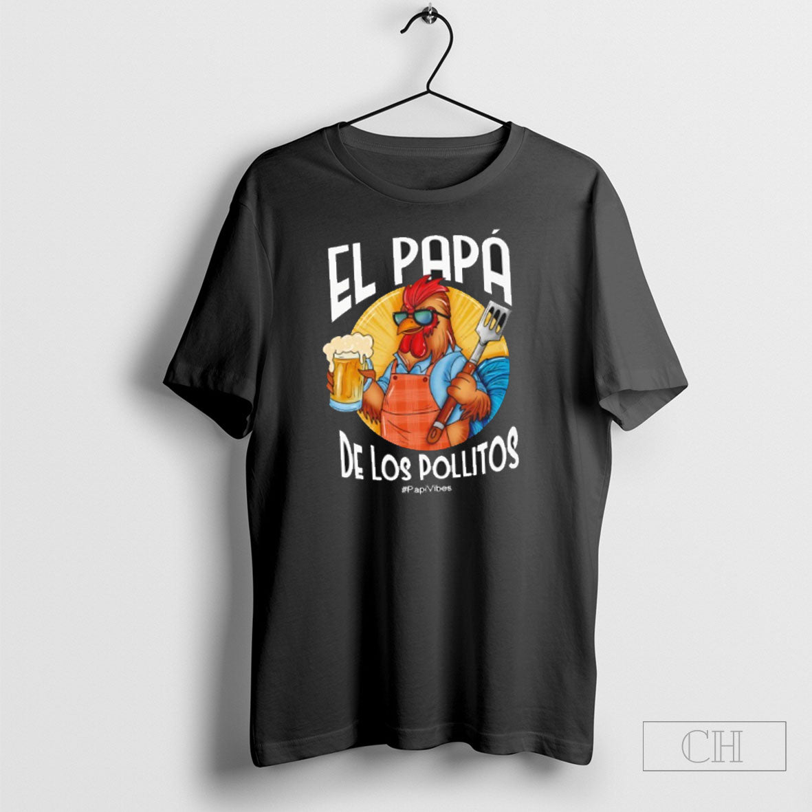 Rooster El Papa De Los Pollitos Shirt Tee Unisex T-shirt, Sweatshirt, Hoodie, Long Sleeve Tee - T-Shirt, Sweatshirt, Hoodie