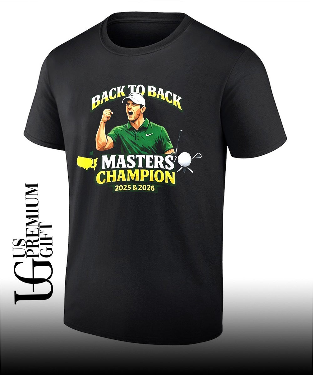 Rory McIlroy back to back Masters Champion 2026 Golf shirt Unisex T-shirt, Sweatshirt, Hoodie, Long Sleeve Tee - T-Shirt, Sweatshirt, Hoodie
