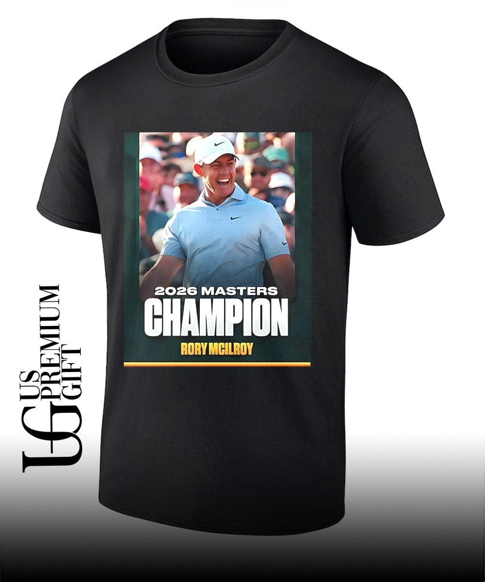 Rory Mcilroy 2026 Masters Champions poster shirt Unisex T-shirt, Sweatshirt, Hoodie, Long Sleeve Tee - T-Shirt, Sweatshirt, Hoodie