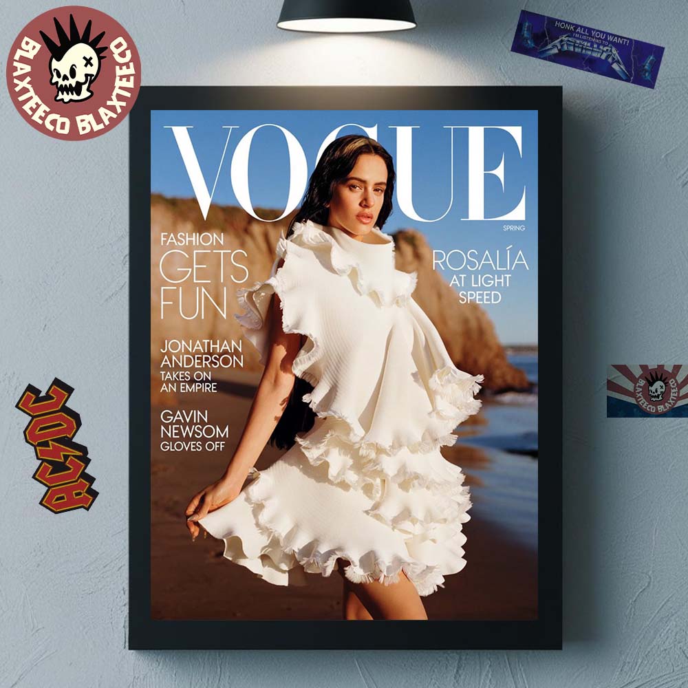 Rosalia Graces The Cover Of Vogue Magazine Spring Issue Rosalia At Light Speed Home Decor Poster Canvas - T-Shirt, Sweatshirt, Hoodie