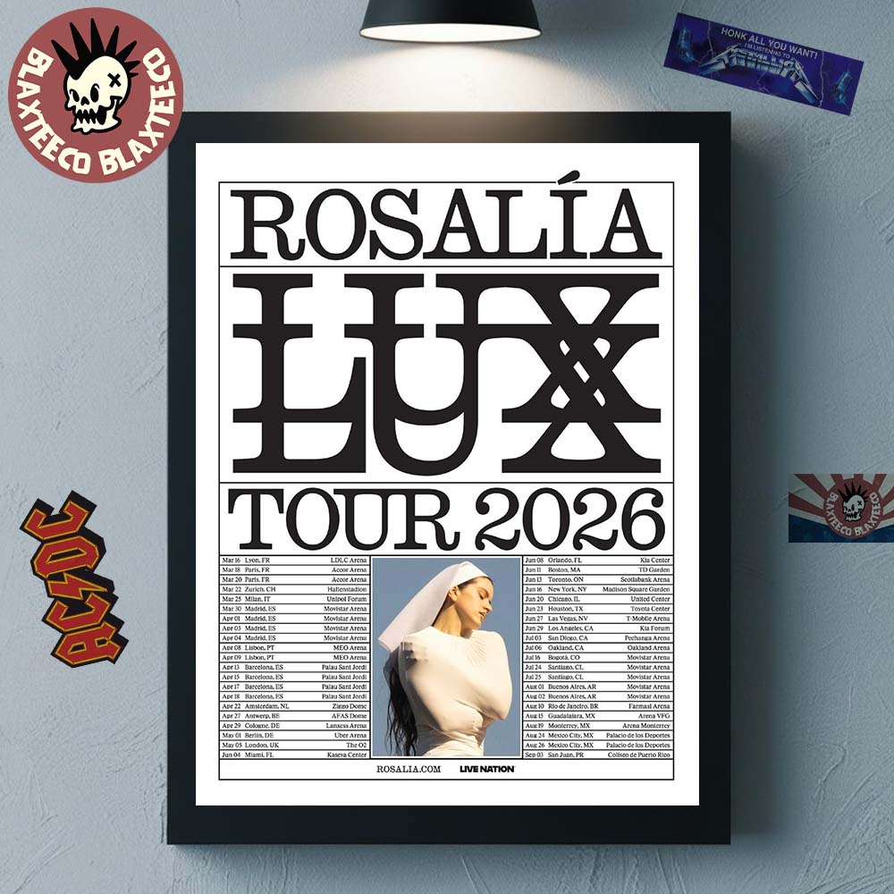 Rosalia LUX Tour 2026 Europe And UK And North American Schedule Dates Home Decor Poster Canvas - T-Shirt, Sweatshirt, Hoodie