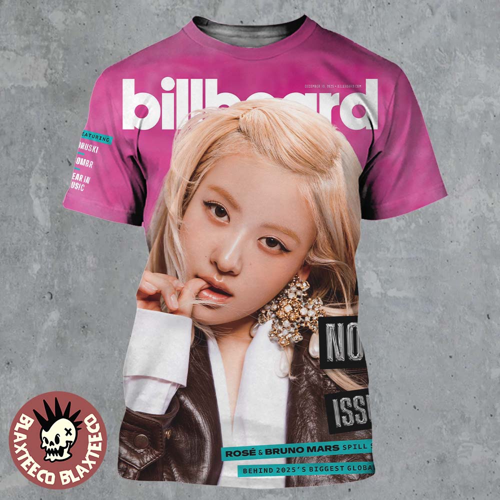 Rose BlackPink Graces The Cover Of Billboard The No 1s Issue All Over Print Shirt Unisex T-shirt, Sweatshirt, Hoodie, Long Sleeve Tee - T-Shirt, Sweatshirt, Hoodie
