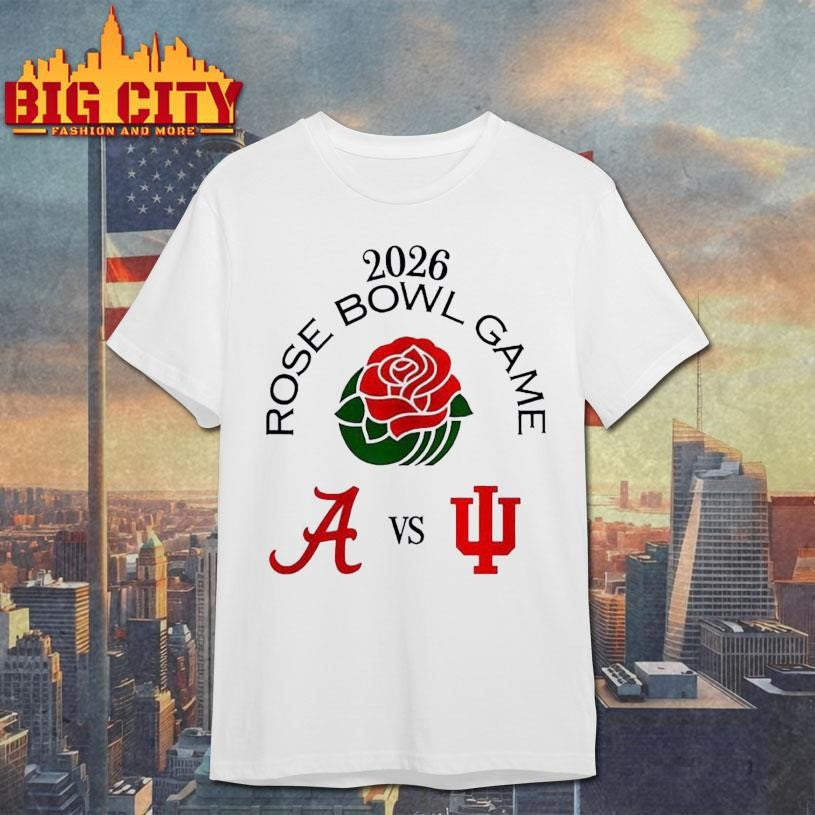 Rose Bowl Game 2026 Alabama vs Indiana Vintage shirt Unisex T-shirt, Sweatshirt, Hoodie, Long Sleeve Tee - T-Shirt, Sweatshirt, Hoodie