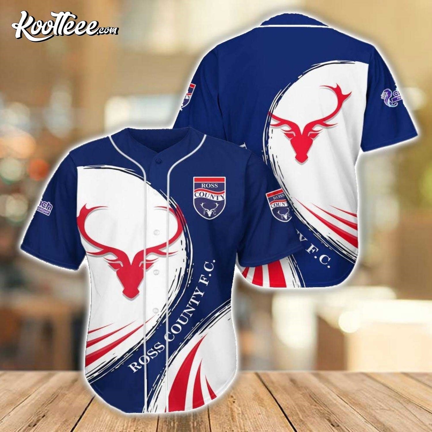 Ross County FC Sport Team Gift Baseball Jersey baseball jersey product view 1