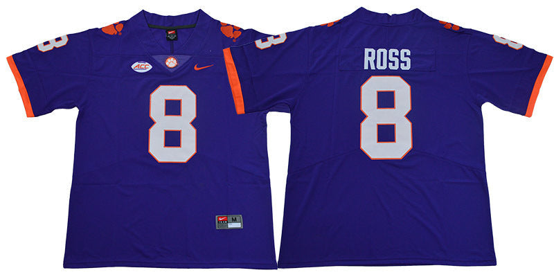 Ross 8 Legend Purple College Football Jersey football jersey product view 1