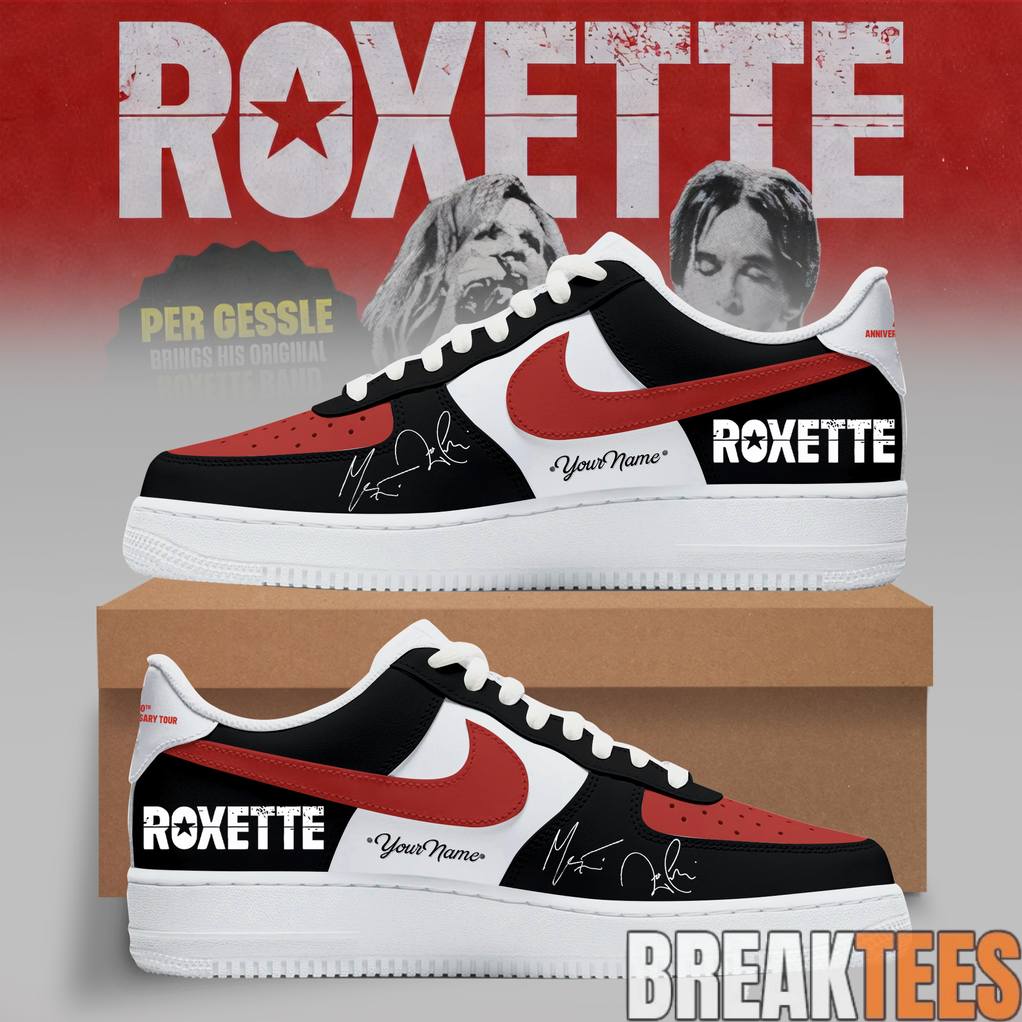 Roxette 40th Anniversary Tour 2026 Custom Air Force 1 Shoes Unisex T-shirt, Sweatshirt, Hoodie, Long Sleeve Tee - T-Shirt, Sweatshirt, Hoodie