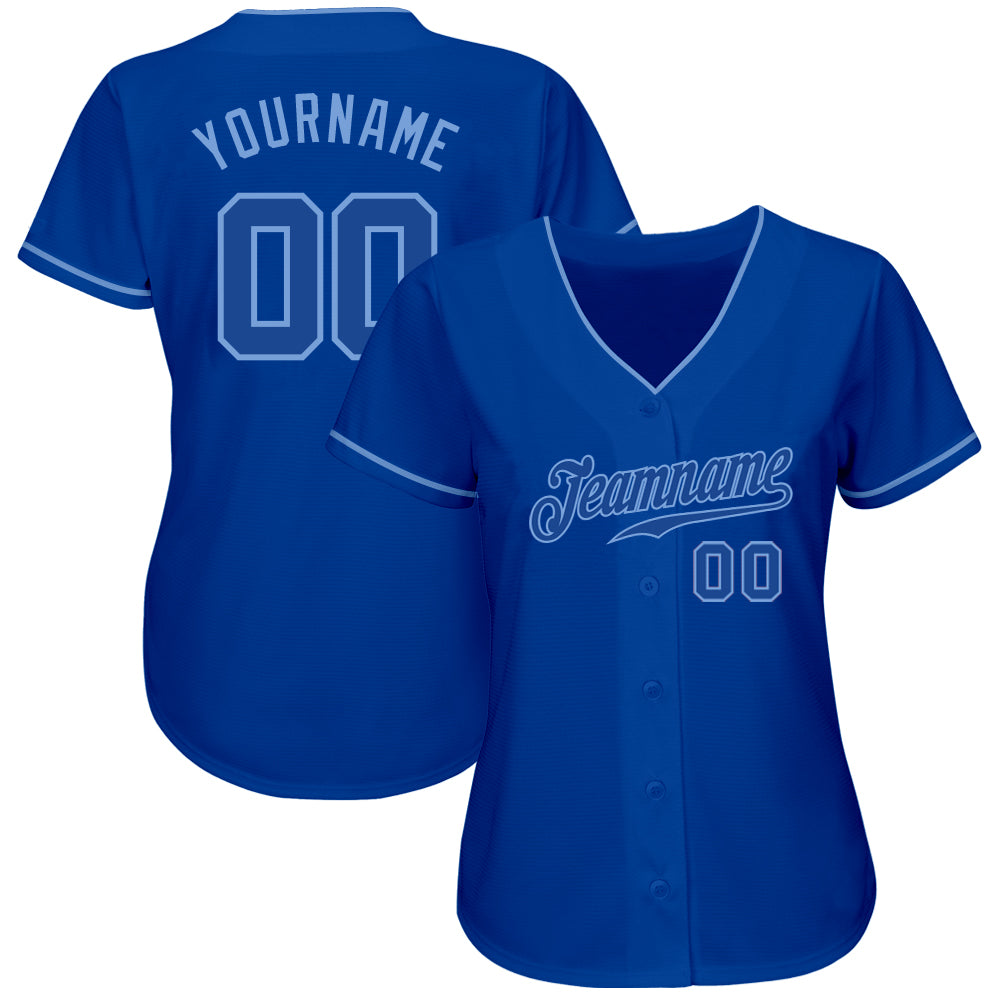 Custom Royal Royal-Light Blue Authentic Baseball Jersey baseball jersey product view 2