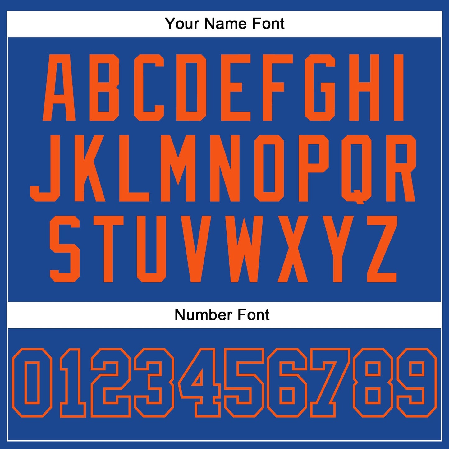 Custom Royal Royal-Orange Authentic Baseball Jersey baseball jersey product view 5