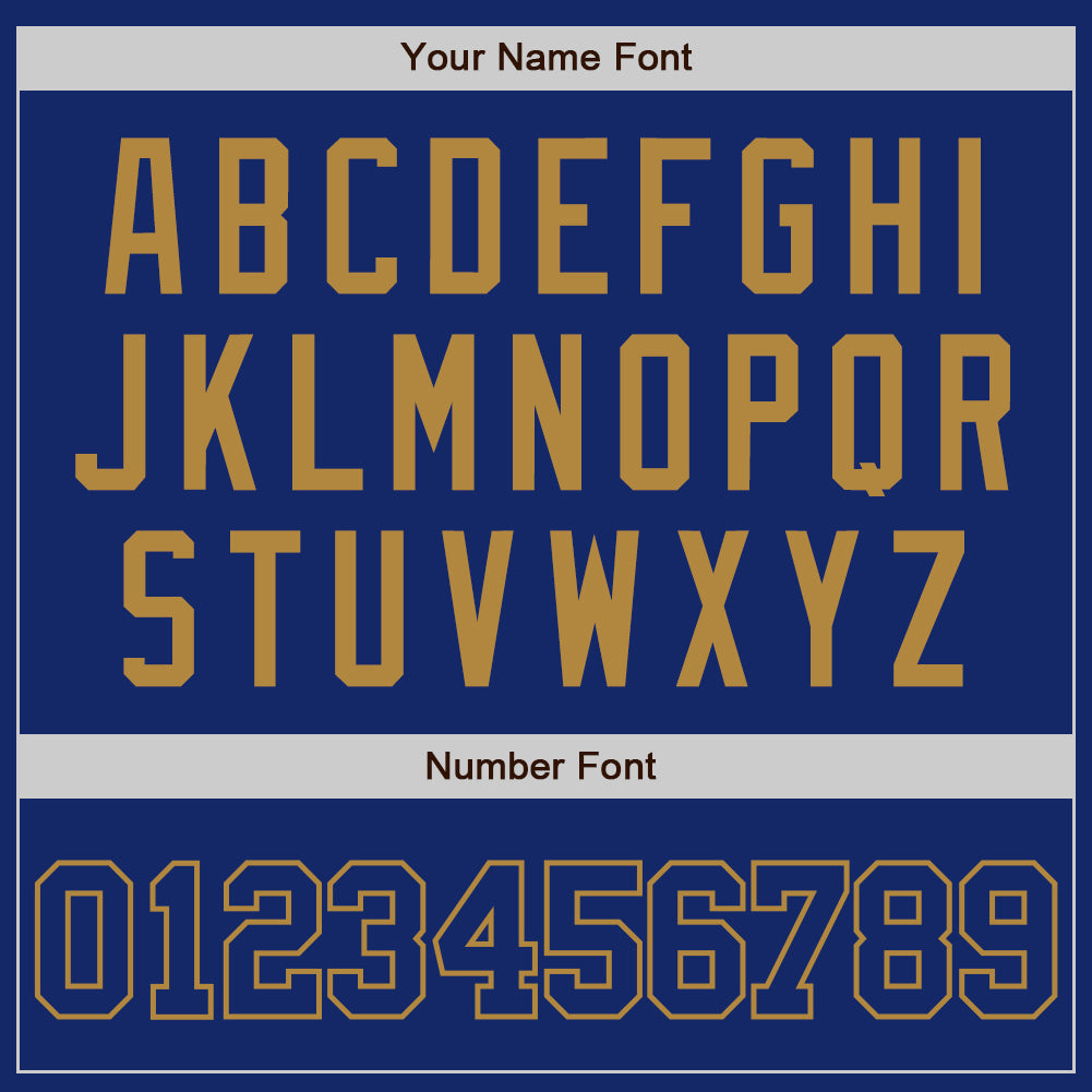 Custom Royal Royal-Old Gold Authentic Baseball Jersey baseball jersey product view 5