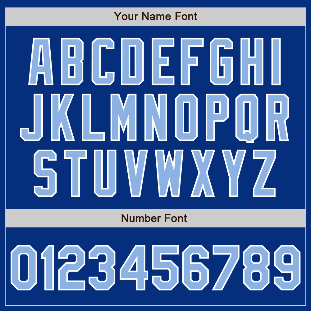 Custom Royal Light Blue-White Authentic Baseball Jersey baseball jersey product view 4