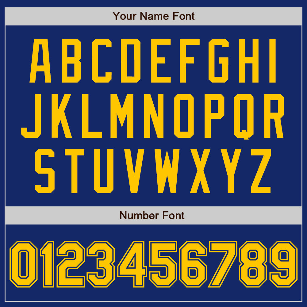 Custom Royal Yellow Authentic Baseball Jersey baseball jersey product view 5
