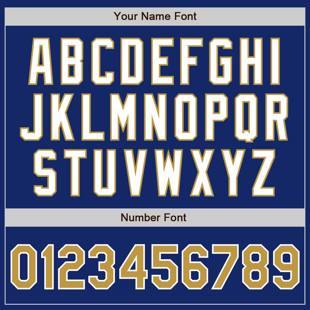 Custom Royal Old Gold-White Authentic Baseball Jersey baseball jersey product view 5