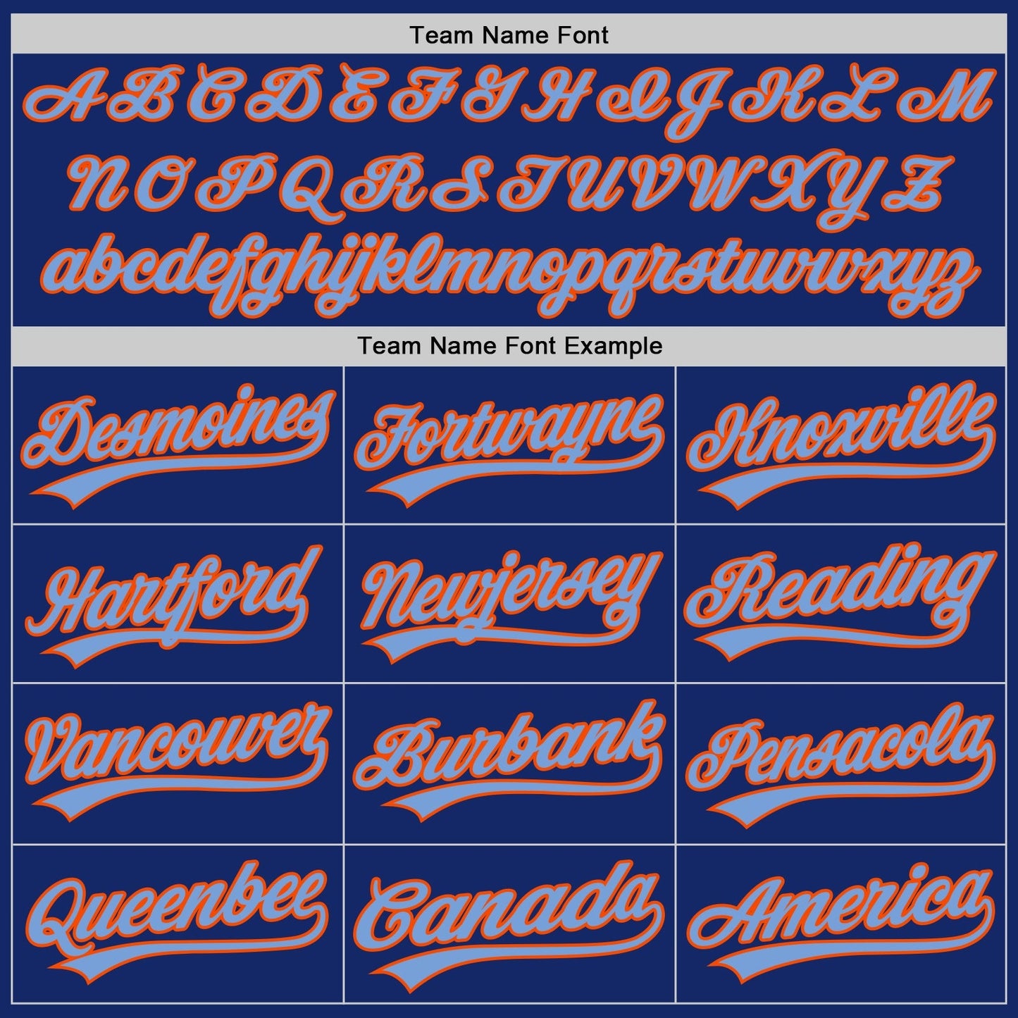 Custom Royal Powder Blue-Orange Authentic Baseball Jersey baseball jersey product view 4