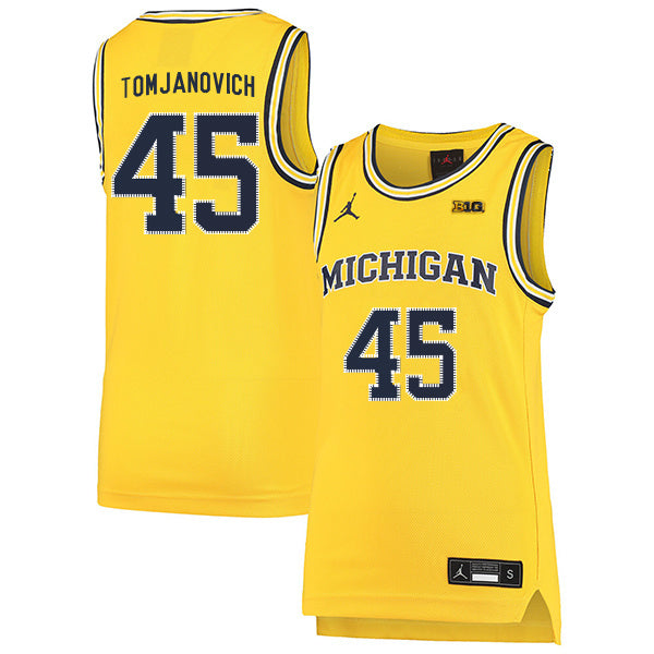 Rudy Tomjanovich 45 Yellow College Football Jersey football jersey product view 1