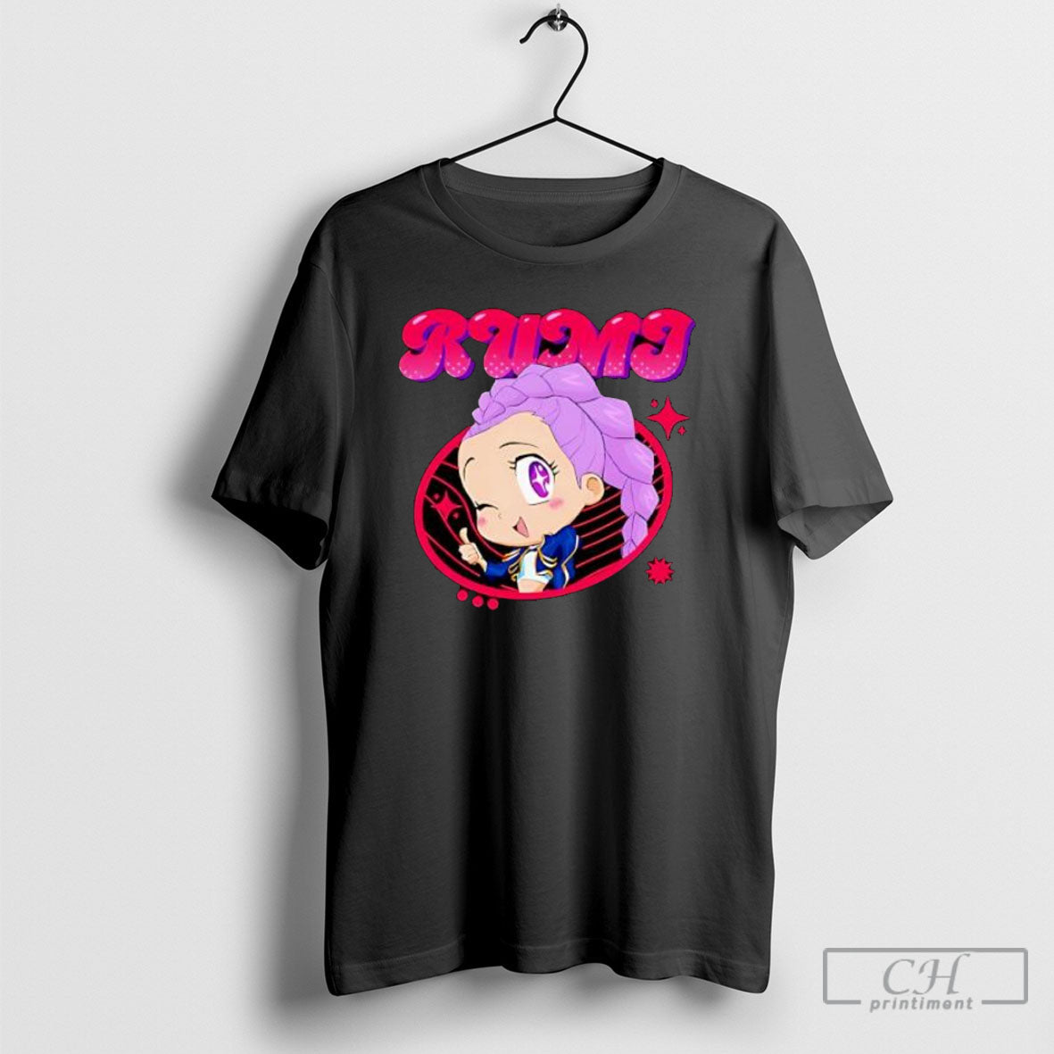 Rumi Cute Purple Braided Hair Anime Thumbs Up Graphic Shirt Tee Unisex T-shirt, Sweatshirt, Hoodie, Long Sleeve Tee - T-Shirt, Sweatshirt, Hoodie