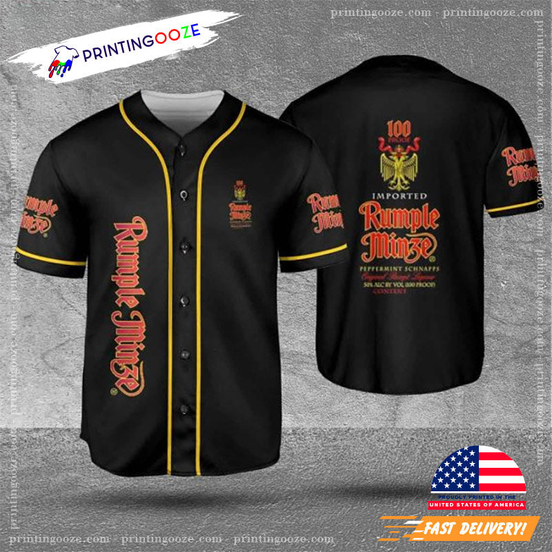 Rumple Minze Black Baseball Jersey baseball jersey product view 1