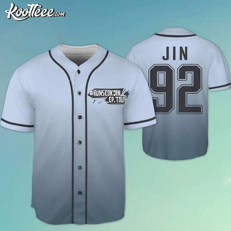 Run SeokJin Ep Tour Jin BTS Kpop Baseball Jersey baseball jersey product view 1
