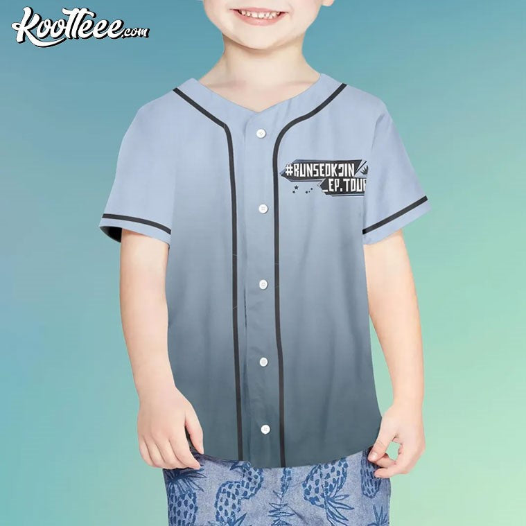 Run SeokJin Ep Tour Jin BTS Kpop Baseball Jersey baseball jersey product view 2