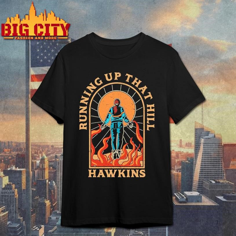 Running Up That Hill Hawkins vintage Shirt Unisex T-shirt, Sweatshirt, Hoodie, Long Sleeve Tee - T-Shirt, Sweatshirt, Hoodie
