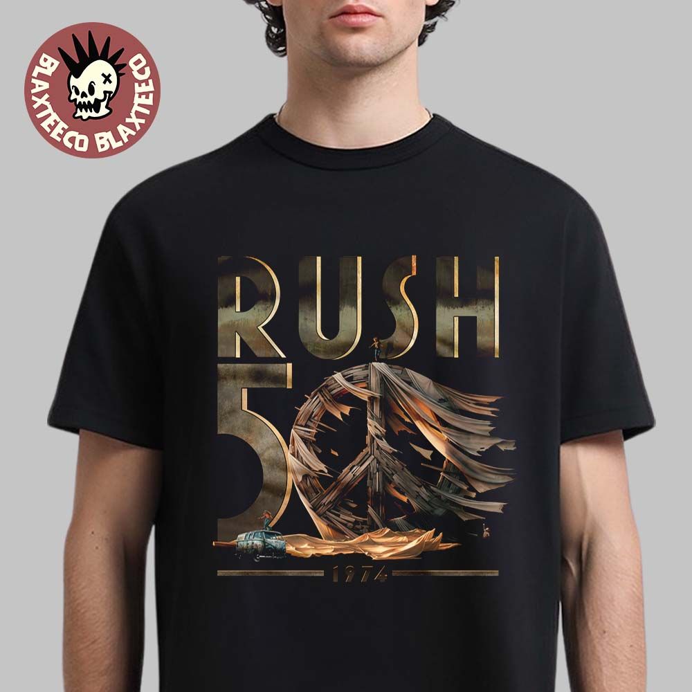 Rush 50th Anniversary Merch R50 Peace T-Shirt Unisex T-shirt, Sweatshirt, Hoodie, Long Sleeve Tee - T-Shirt, Sweatshirt, Hoodie