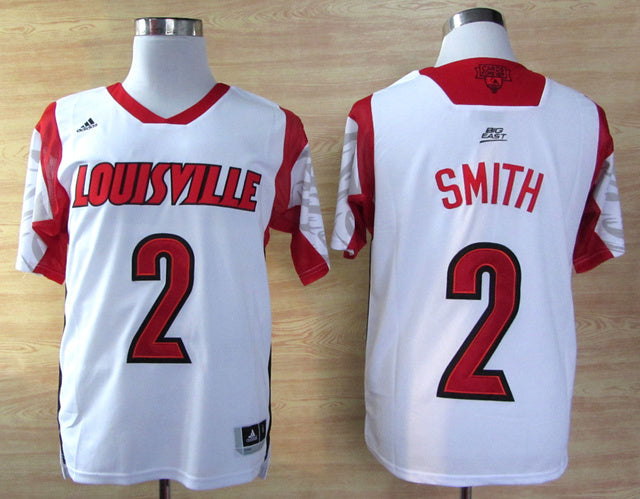 Russ Smith #2 White Big East Logo College Football Jersey football jersey product view 1