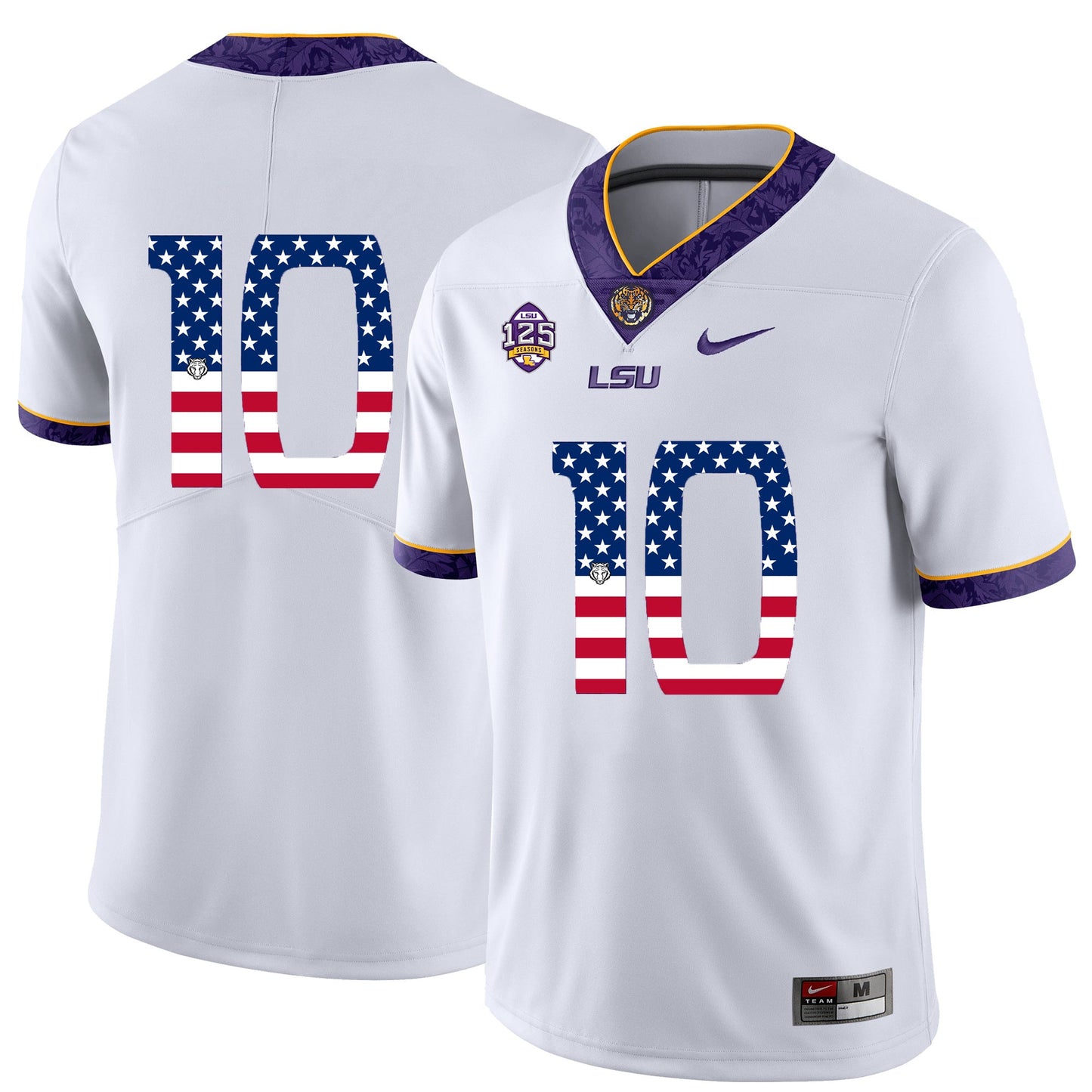 Russell Shepard 10 Pattern White .1jpg College Football Jersey football jersey product view 1