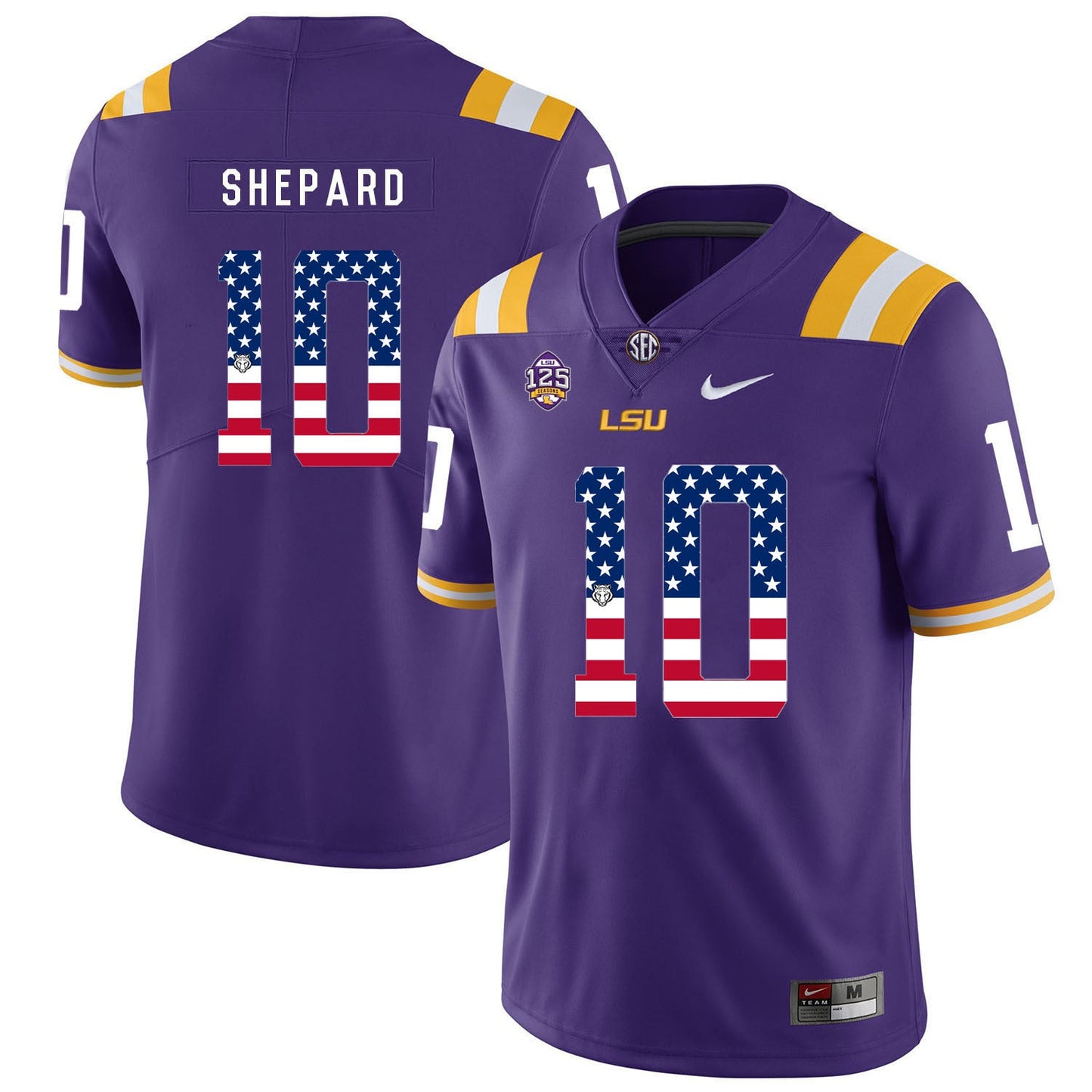 Russell Shepard 10 Purple College Football Jersey football jersey product view 1