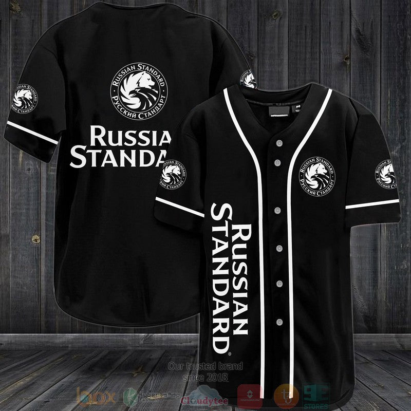 Russian Standard black Baseball shirt baseball jersey product view 1