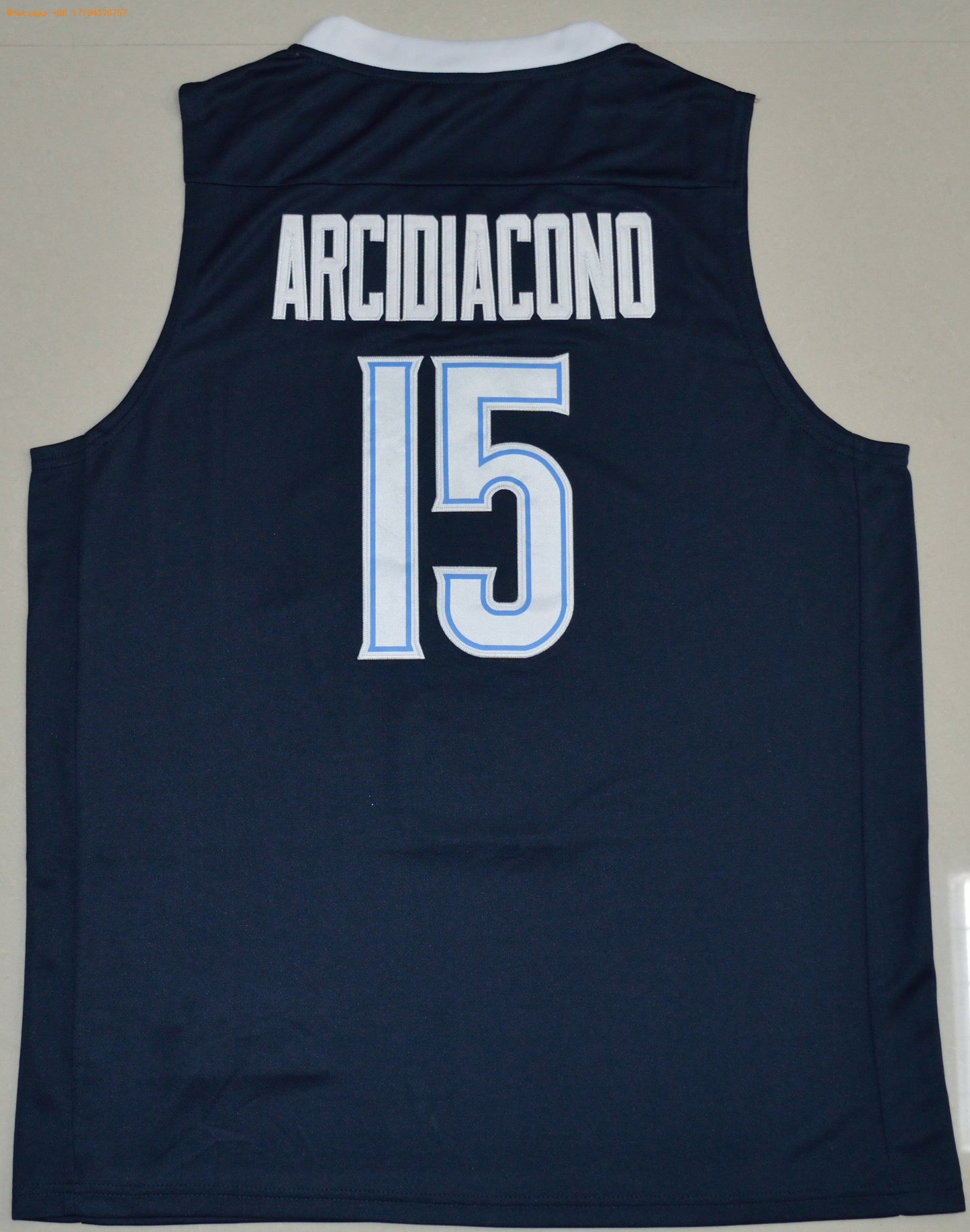 Ryan Arcidiacono 15 Navy2 College Football Jersey football jersey product view 1