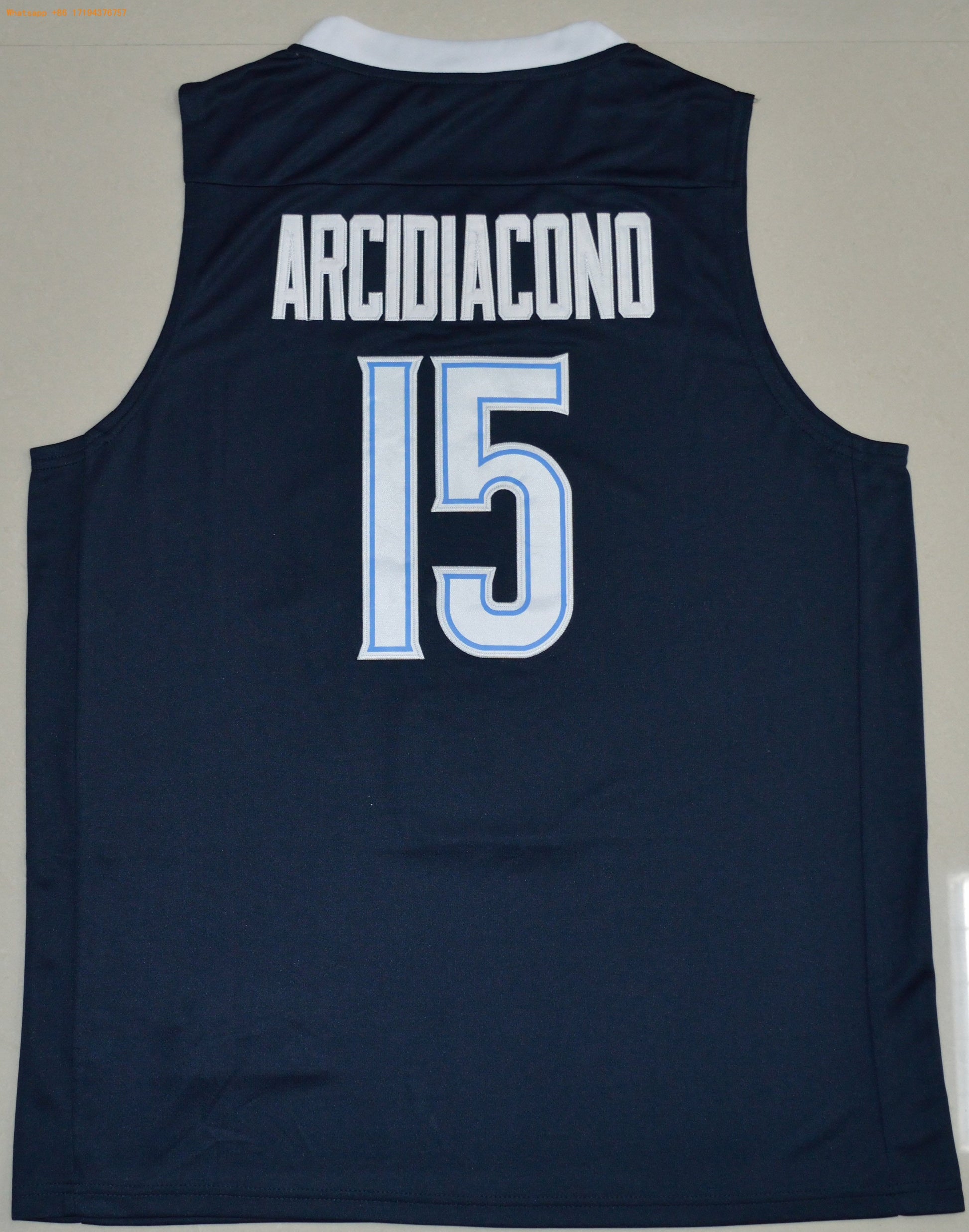Ryan Arcidiacono 15 Navy2 College Football Jersey football jersey product view 1