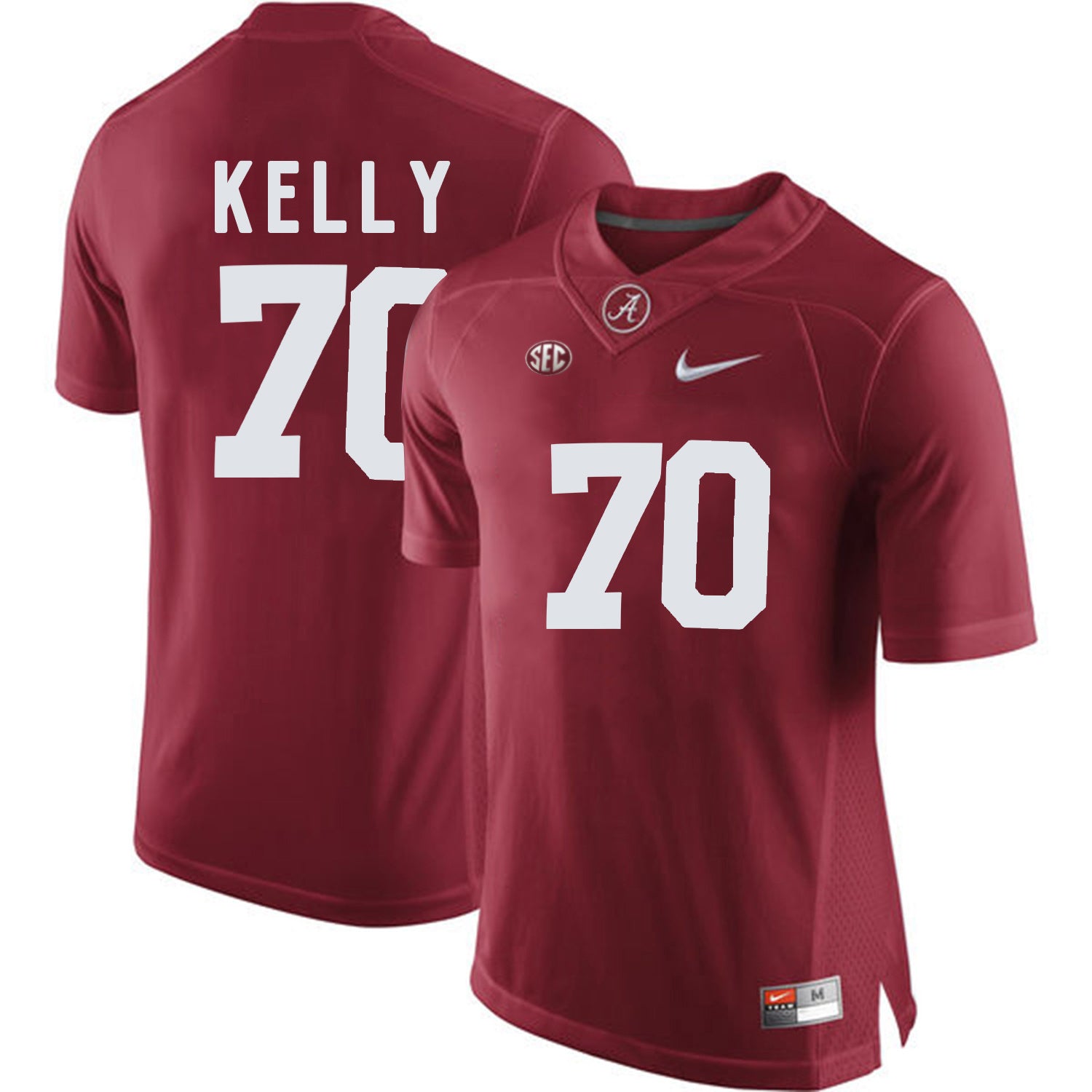 Ryan Kelly 70 Crimson College Football Jersey football jersey product view 1