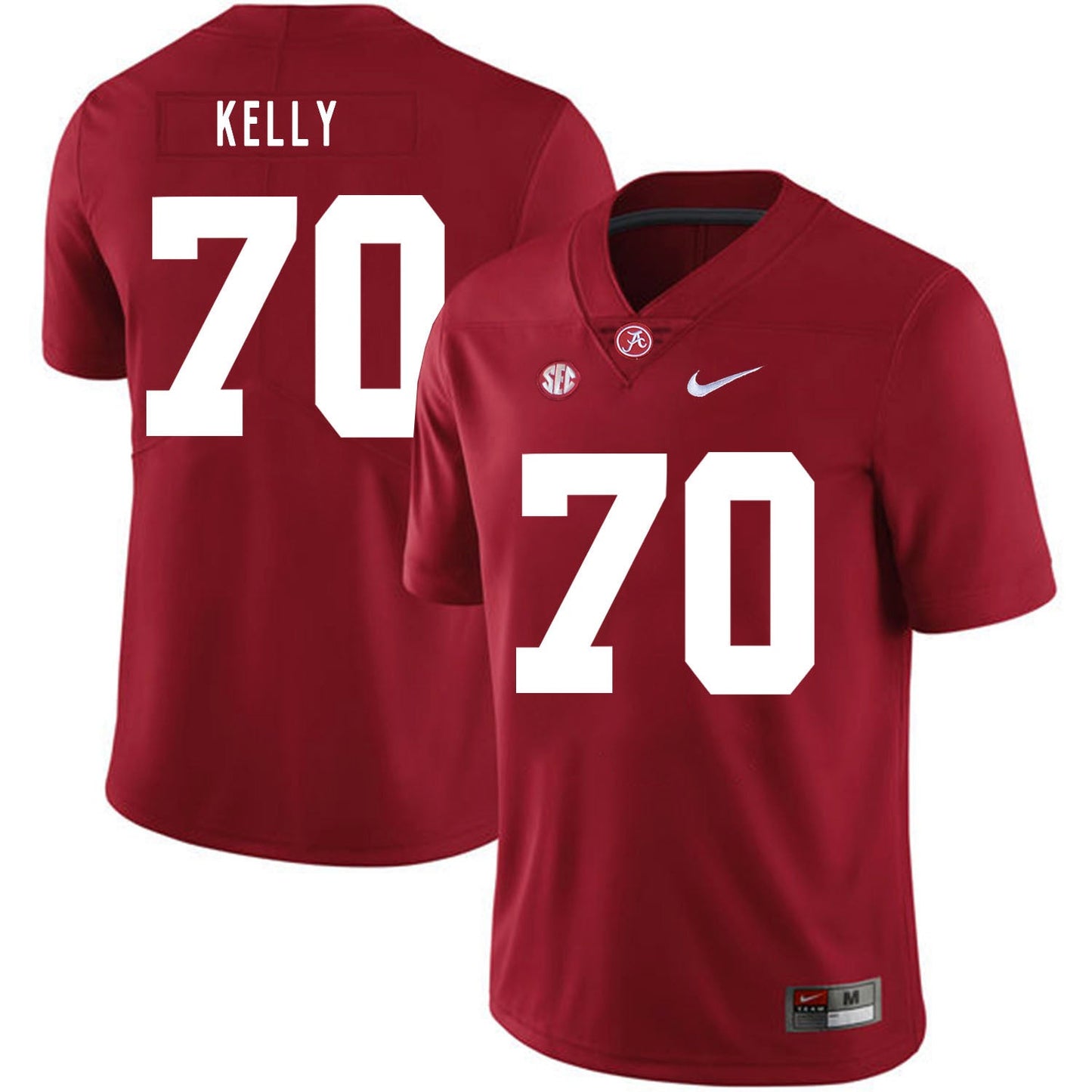 Ryan Kelly 70 Red .2jpg College Football Jersey football jersey product view 1