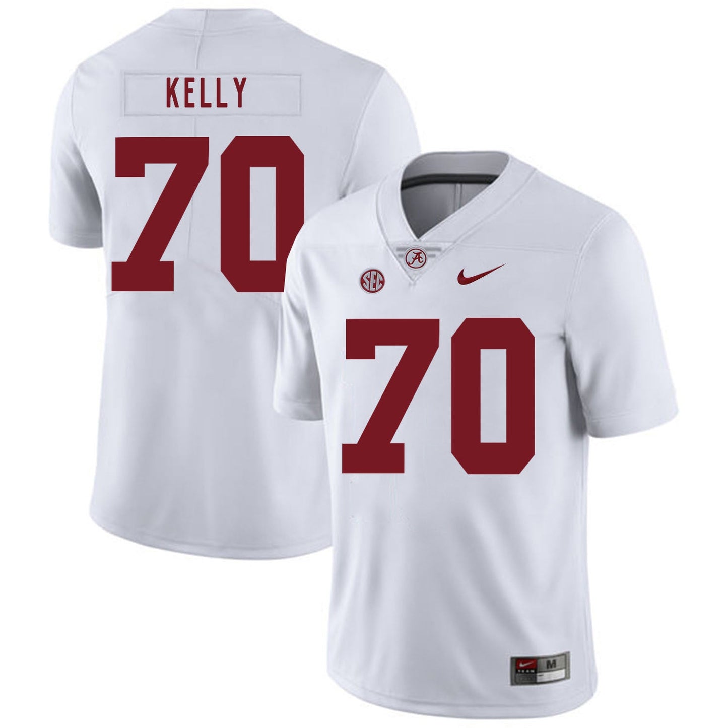 Ryan Kelly 70 White .2jpg College Football Jersey football jersey product view 1
