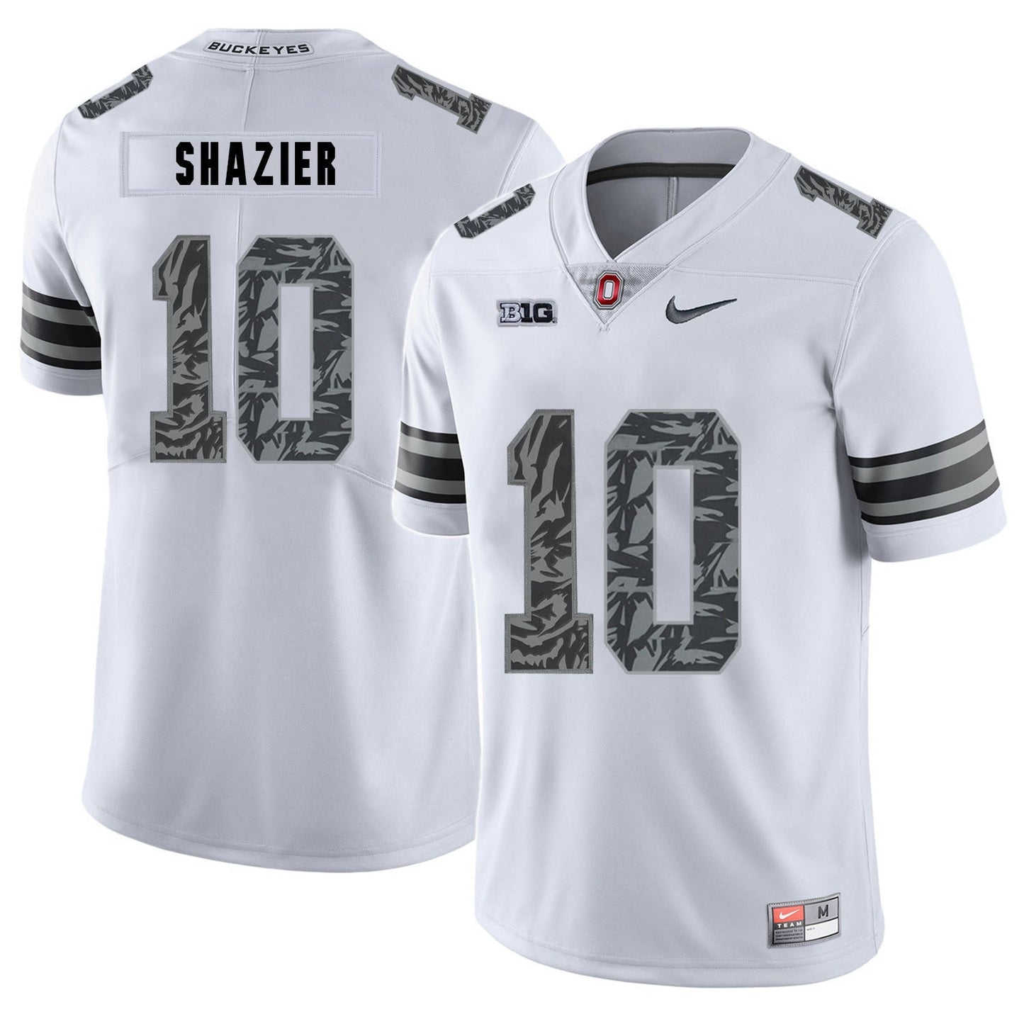 Ryan Shazier 10 Pattern White College Football Jersey football jersey product view 1
