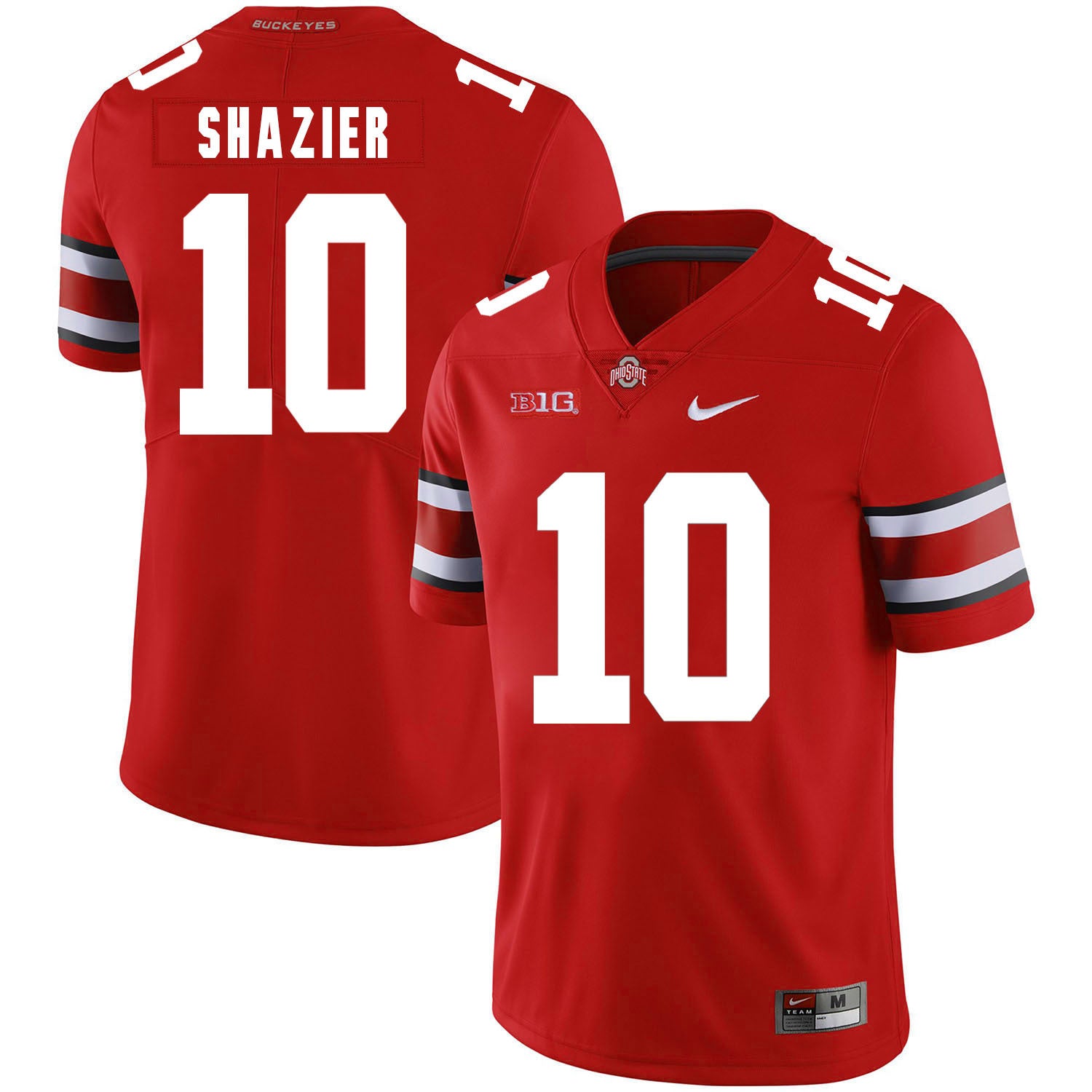 Ryan Shazier 10 Red College Football Jersey football jersey product view 1