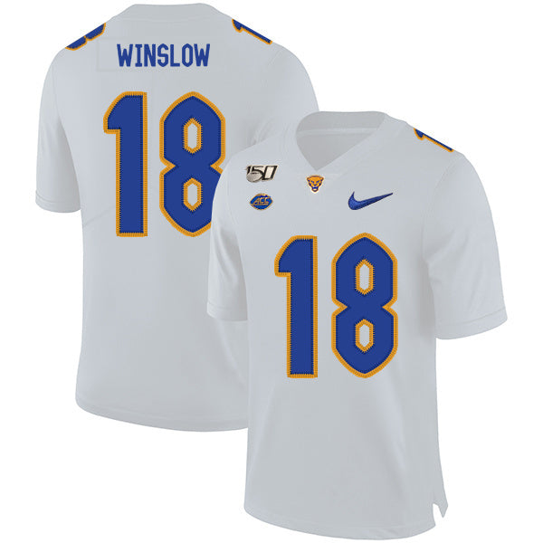 Ryan Winslow 18 White College Football Jersey football jersey product view 1