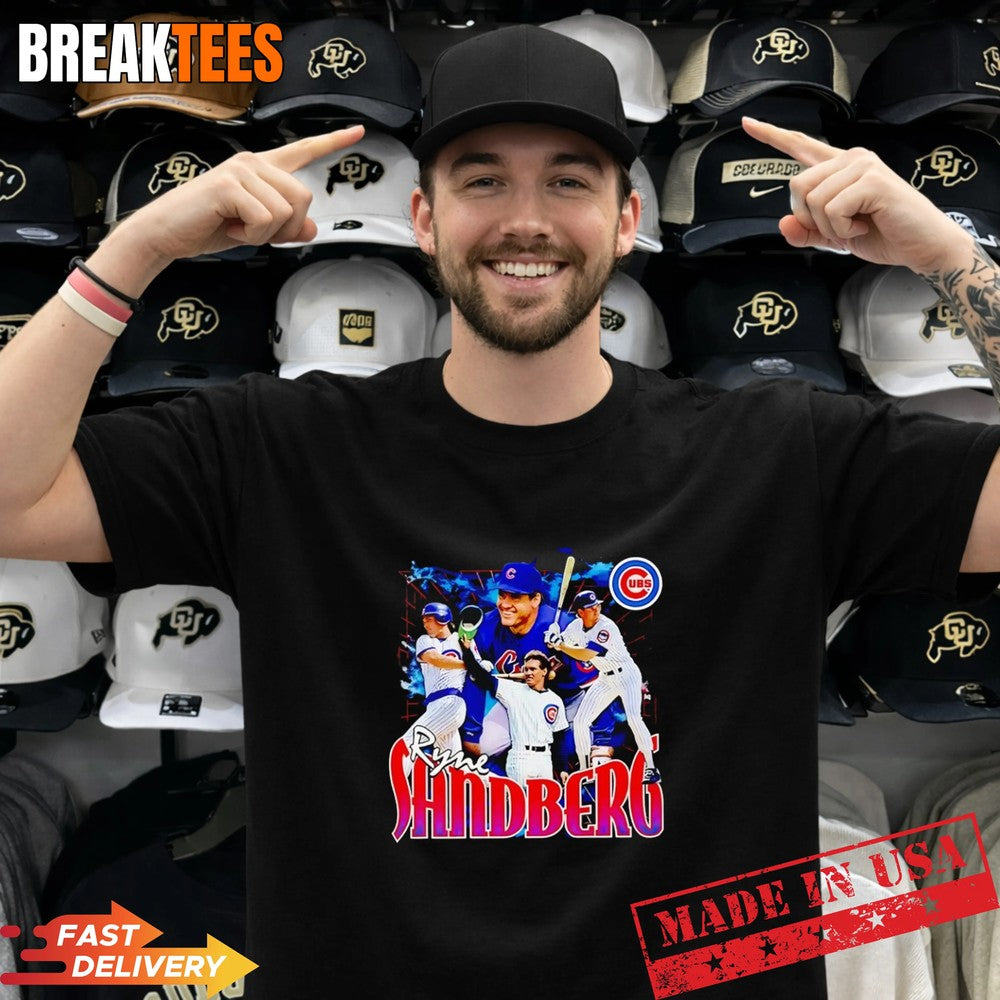 Ryne Sandberg Chicago Cubs baseball graphic T-Shirt Unisex T-shirt, Sweatshirt, Hoodie, Long Sleeve Tee - T-Shirt, Sweatshirt, Hoodie