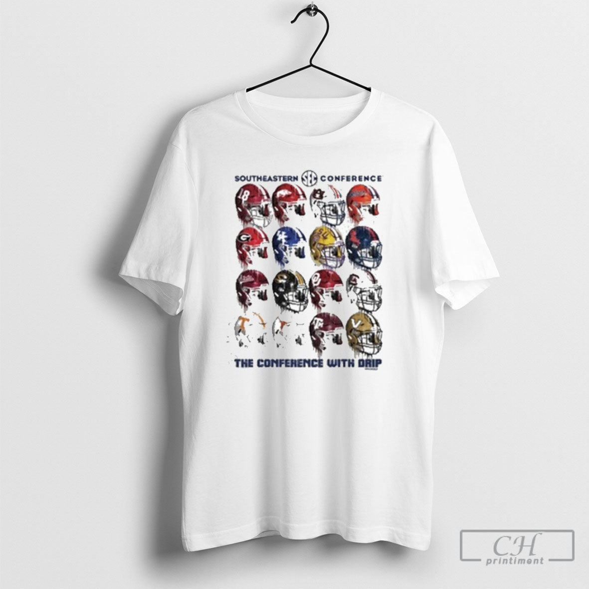 Sec Drippy Helmets 16 Team Character T Shirt Tee Unisex T-shirt, Sweatshirt, Hoodie, Long Sleeve Tee - T-Shirt, Sweatshirt, Hoodie