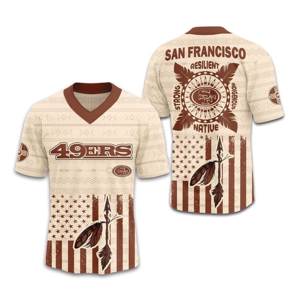SF 49ers Native American Jersey 2025 football jersey product view 1