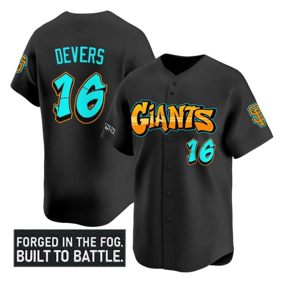 SF Giants Devers Graffiti 2025 Jersey sports jersey product view 2