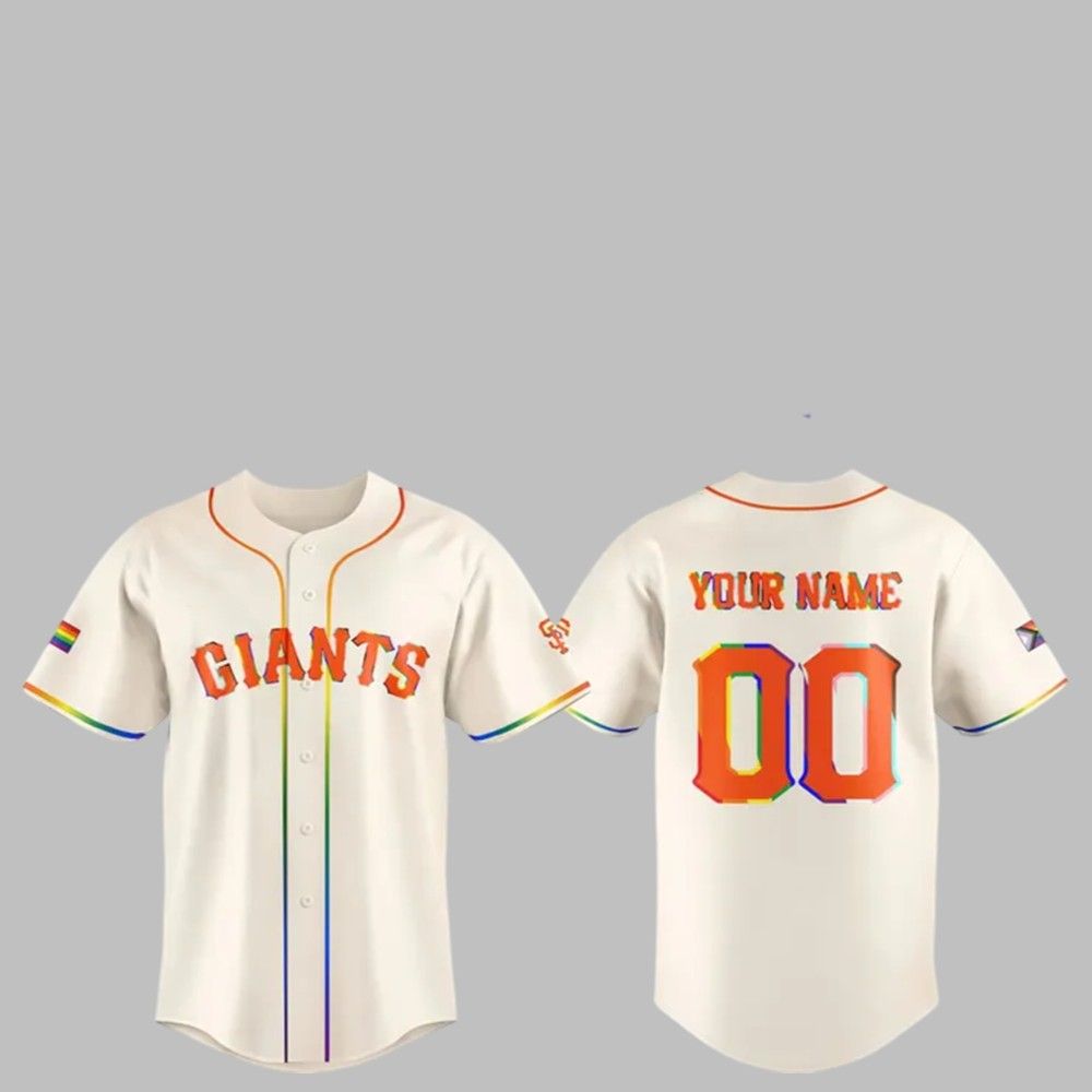 SF Giants Pride Night 2025 Jersey sports jersey product view 1