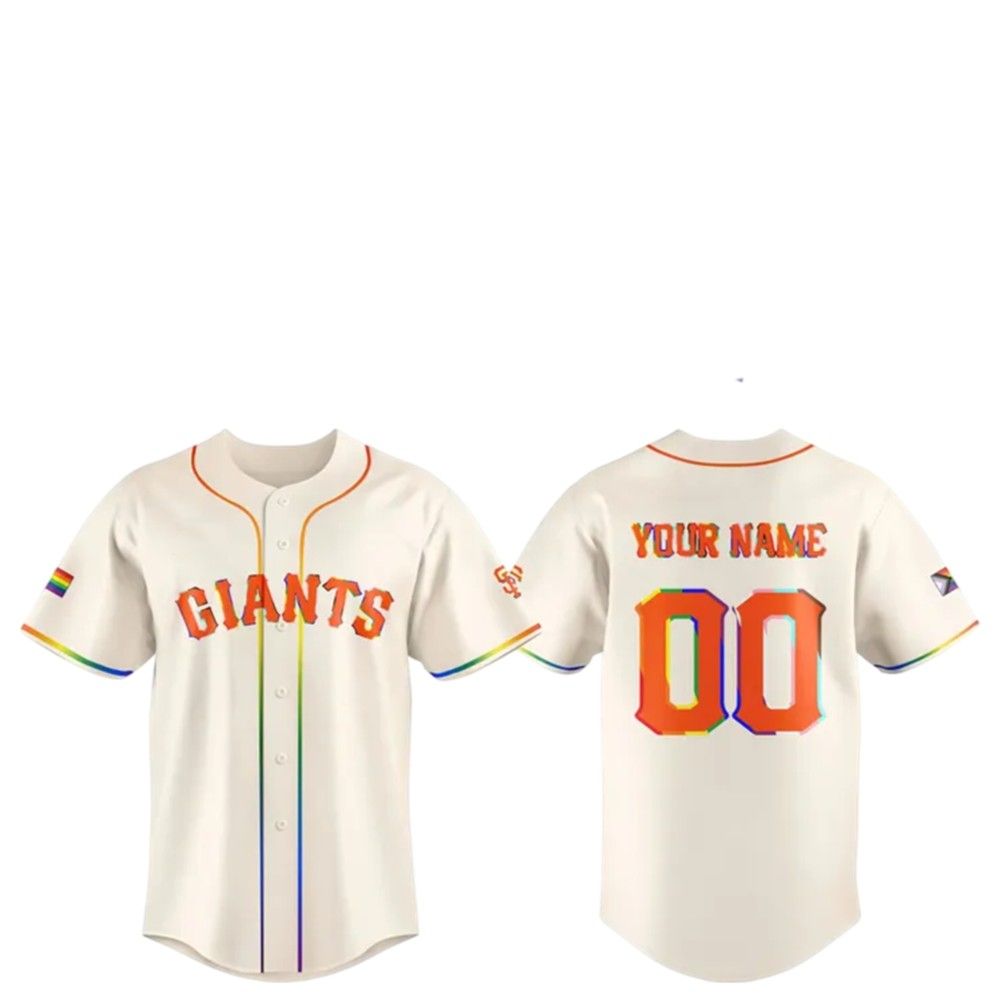 SF Giants Pride Night 2025 Jersey sports jersey product view 2