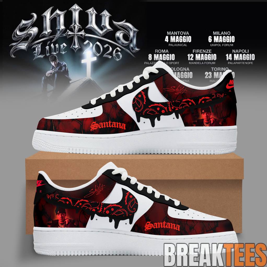 SHIVA Santana Live 2026 Special Edition Air Force 1 Shoes Unisex T-shirt, Sweatshirt, Hoodie, Long Sleeve Tee - T-Shirt, Sweatshirt, Hoodie