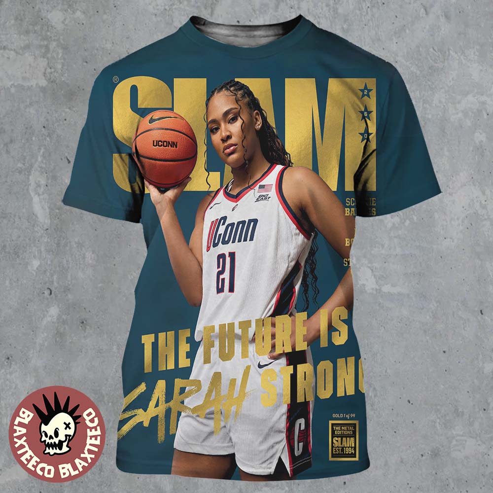 SLAM 260 Sarah Strong Uconn Huskies The Future Is Sarah Strong Rising Star Magazine Cover Gold Metal Edition All Over Print Shirt - T-Shirt, Sweatshirt, Hoodie