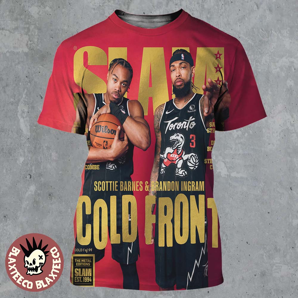 SLAM 260 Scottie Barnes And Brandon Ingram Cold Front Magazine Cover Gold Metal Edition All Over Print Shirt - T-Shirt, Sweatshirt, Hoodie