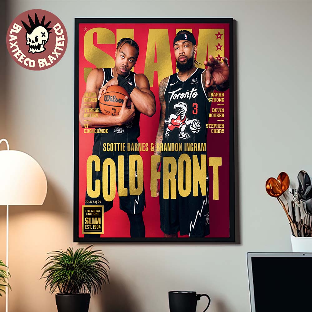 SLAM 260 Scottie Barnes And Brandon Ingram Cold Front Magazine Cover Gold Metal Edition Home Decor Poster Canvas - T-Shirt, Sweatshirt, Hoodie