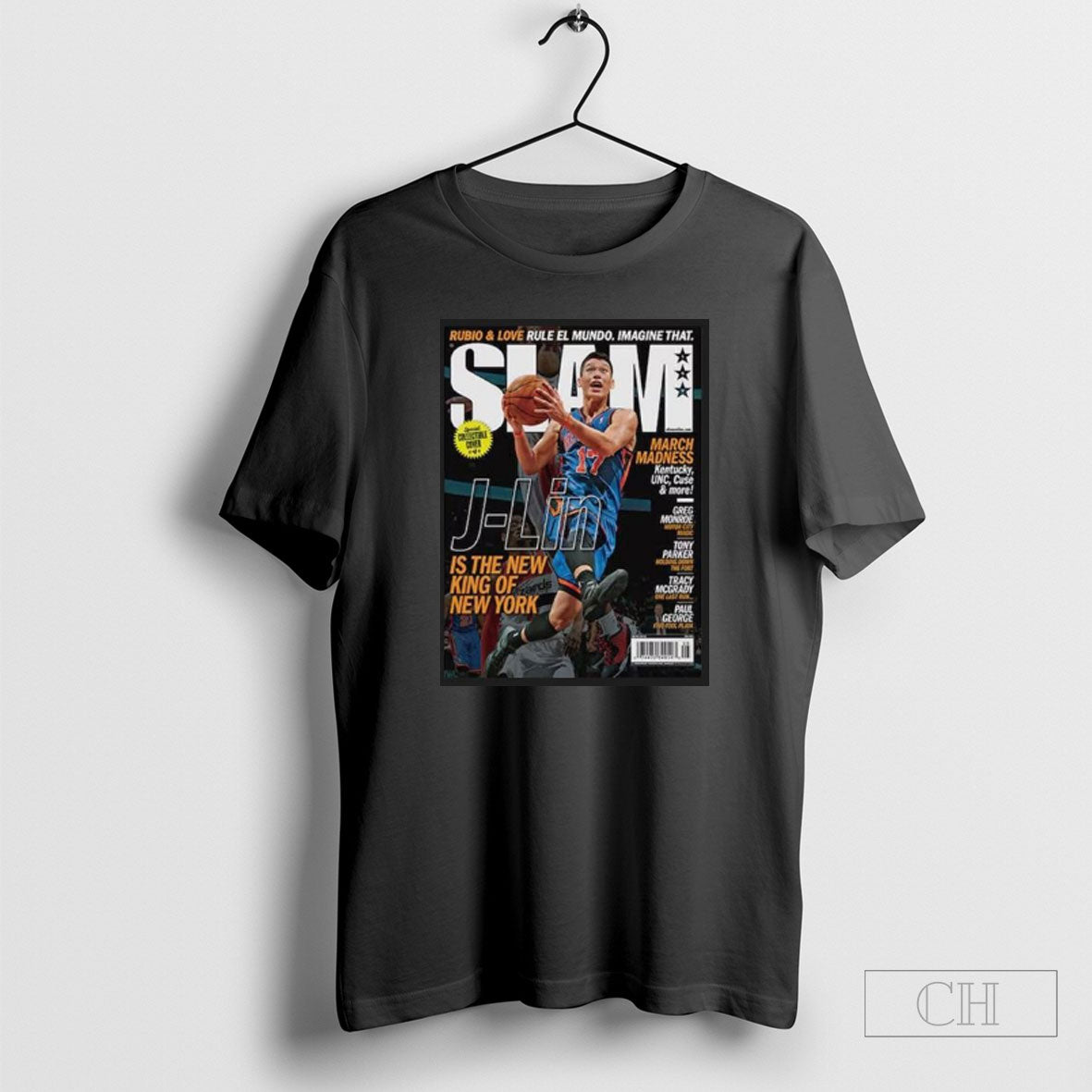 Slam Jeremy Lin Is The New King Of New York T Shirt Tee Unisex T-shirt, Sweatshirt, Hoodie, Long Sleeve Tee - T-Shirt, Sweatshirt, Hoodie